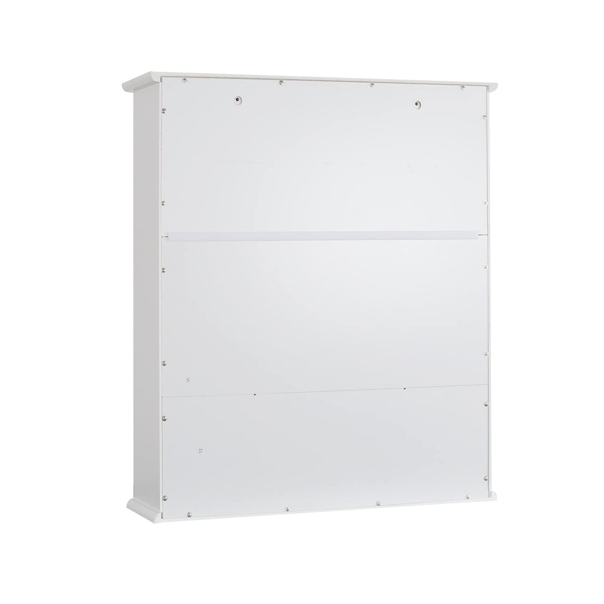 White Bathroom Wall Cabinet with 2 Door Adjustable Shelves H6885