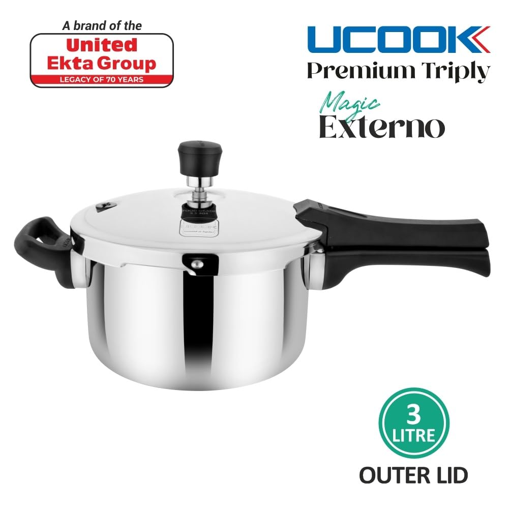 3 Litre Triply Stainless Steel Induction Pressure Cooker S970777