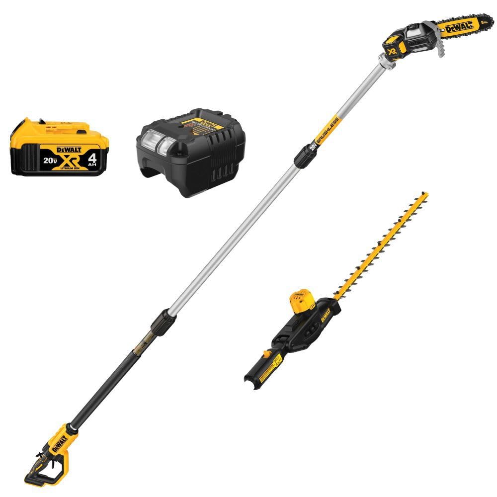 Cordless Pole Saw and Pole Hedge Trimmer Combo Kit R6529