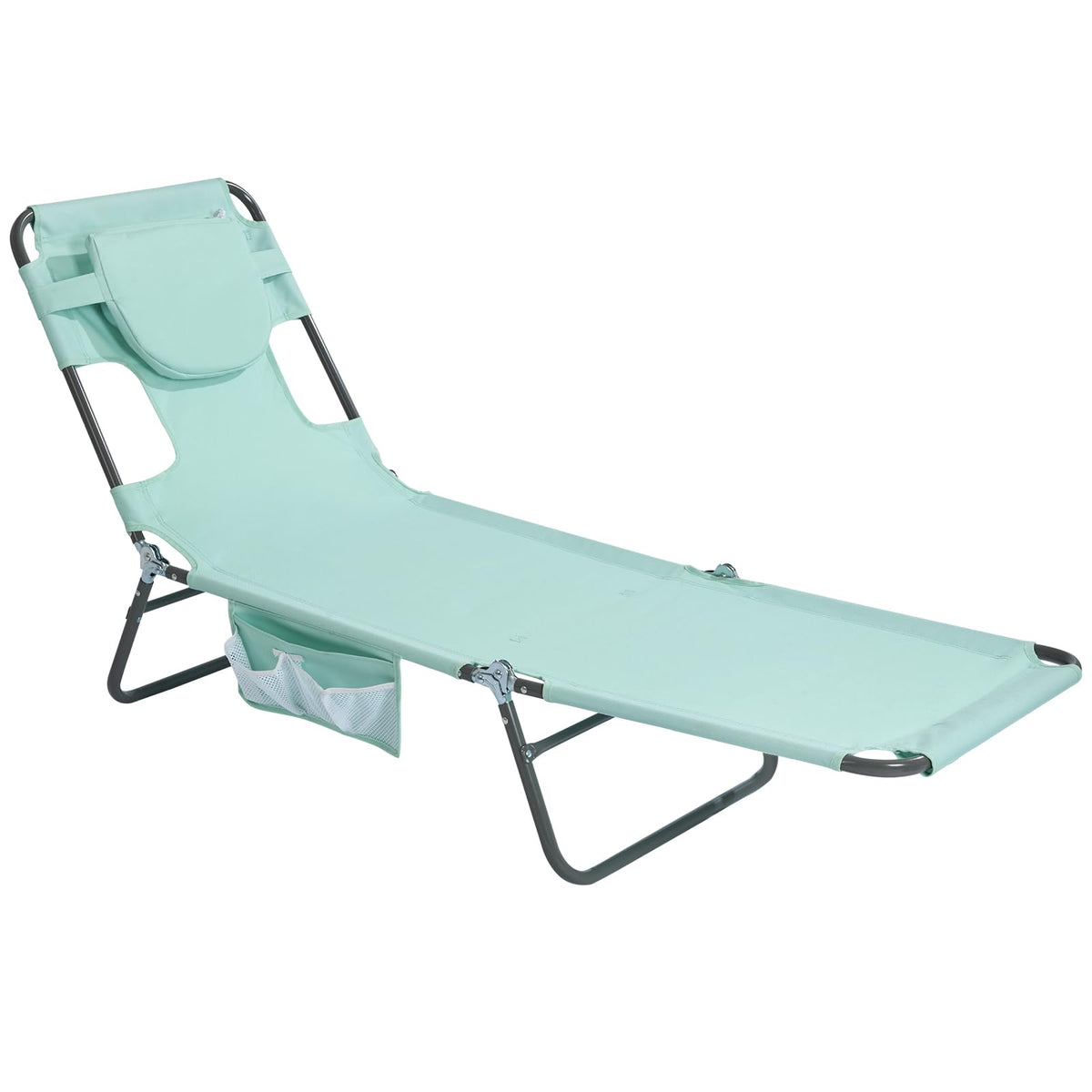 Portable Folding Beach Chair with Face Hole S812126