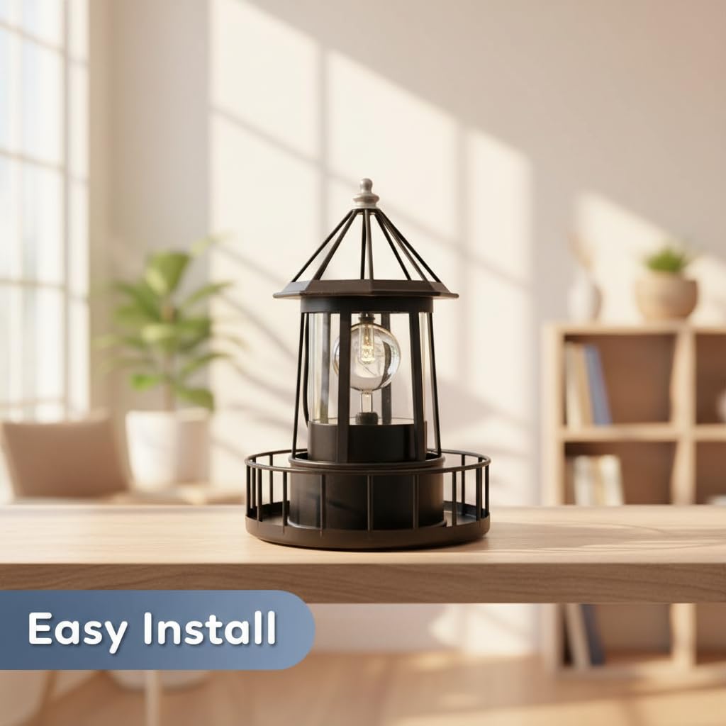 Solar Lighthouse Lamp IP65 Waterproof Outdoor Solar Light W290094