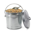 6 Gallon Galvanized Steel Round Trash Can with Locking Lid J44718
