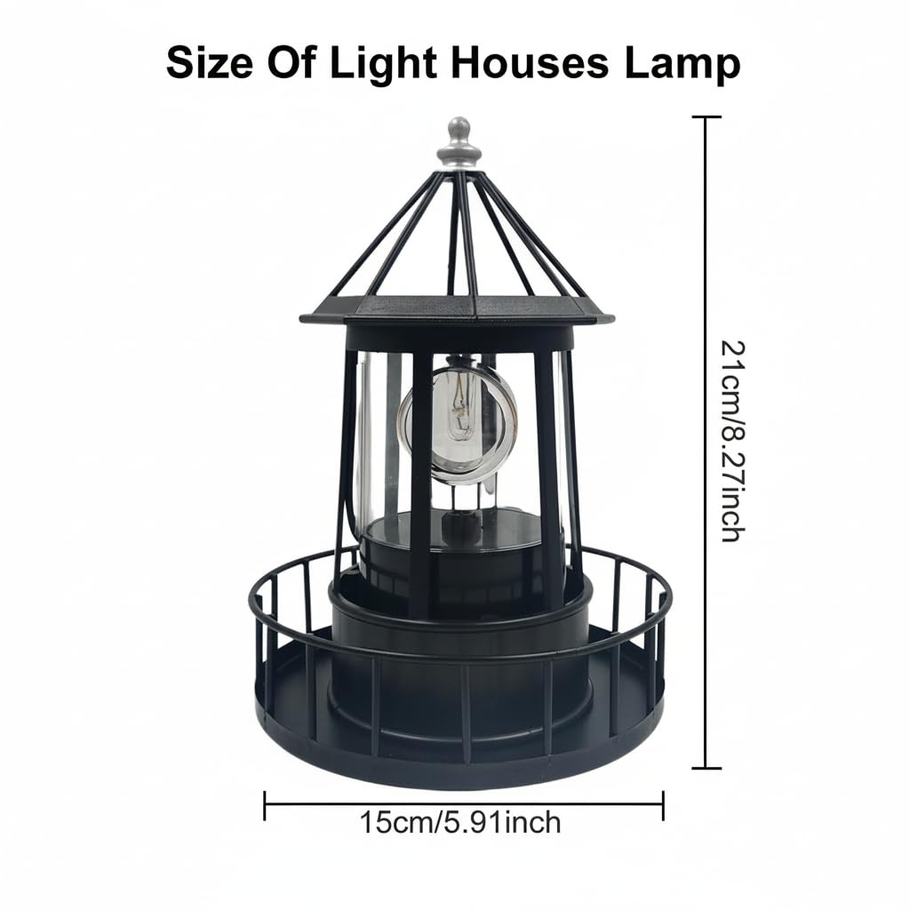 Solar Lighthouse Lamp IP65 Waterproof Outdoor Solar Light W290094