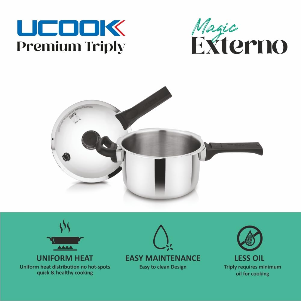 3 Litre Triply Stainless Steel Induction Pressure Cooker S970777