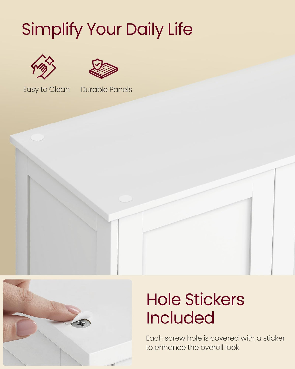 Floor Storage Cabinet with 2 Adjustable Shelves and 4 Doors R1643