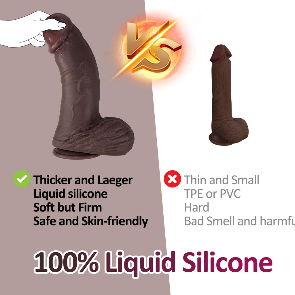 9.21 inch Black Silicone Dildo with Suction Cup R16941