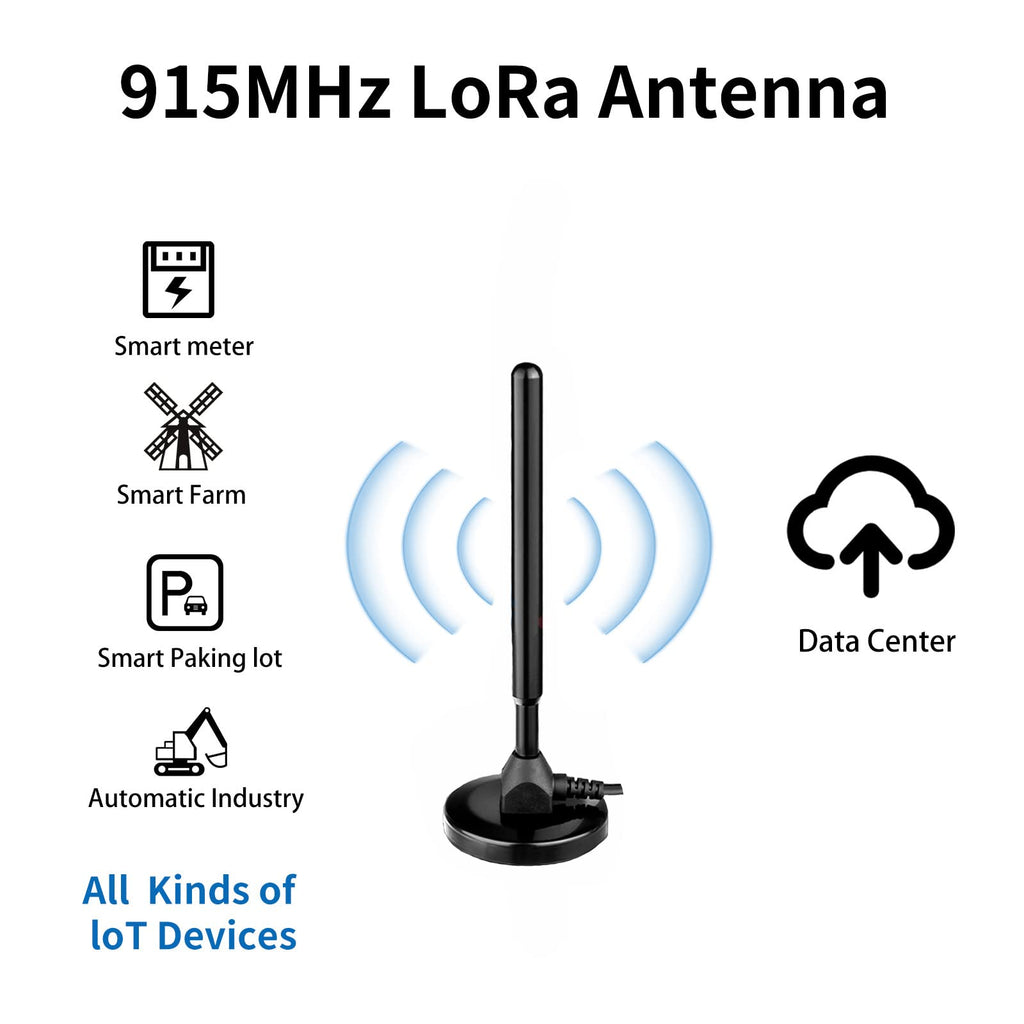 Waterproof 5.8dBi Pure Copper 915MHz LoRa Gateway Antenna with 3M Cable D92088