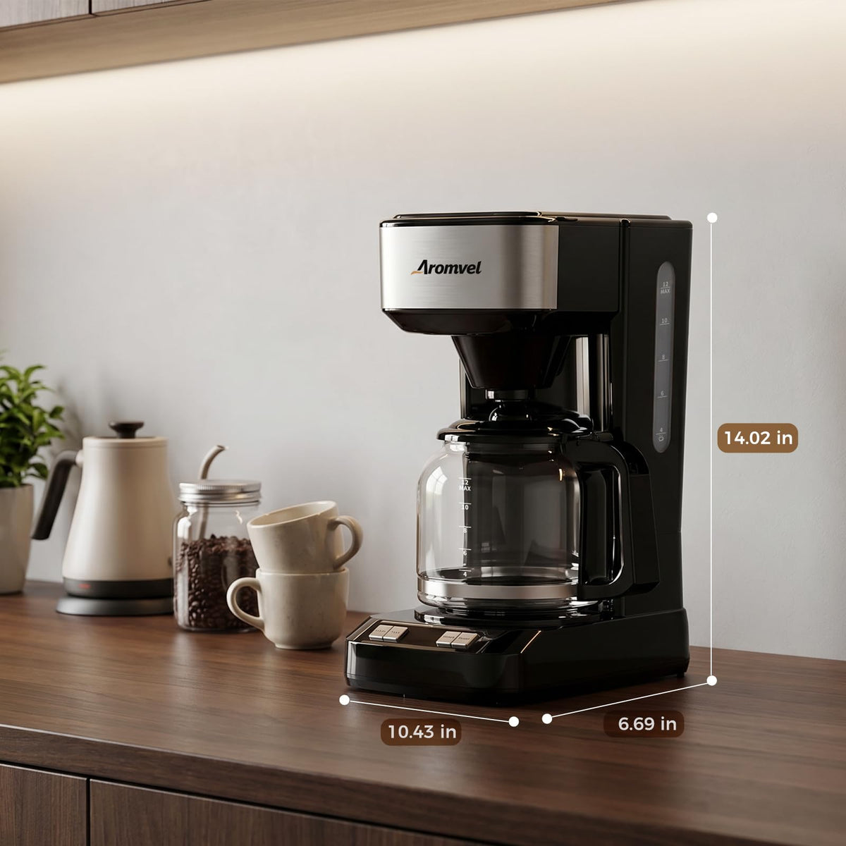 12 Cup Coffee Maker with LED Display Q9834
