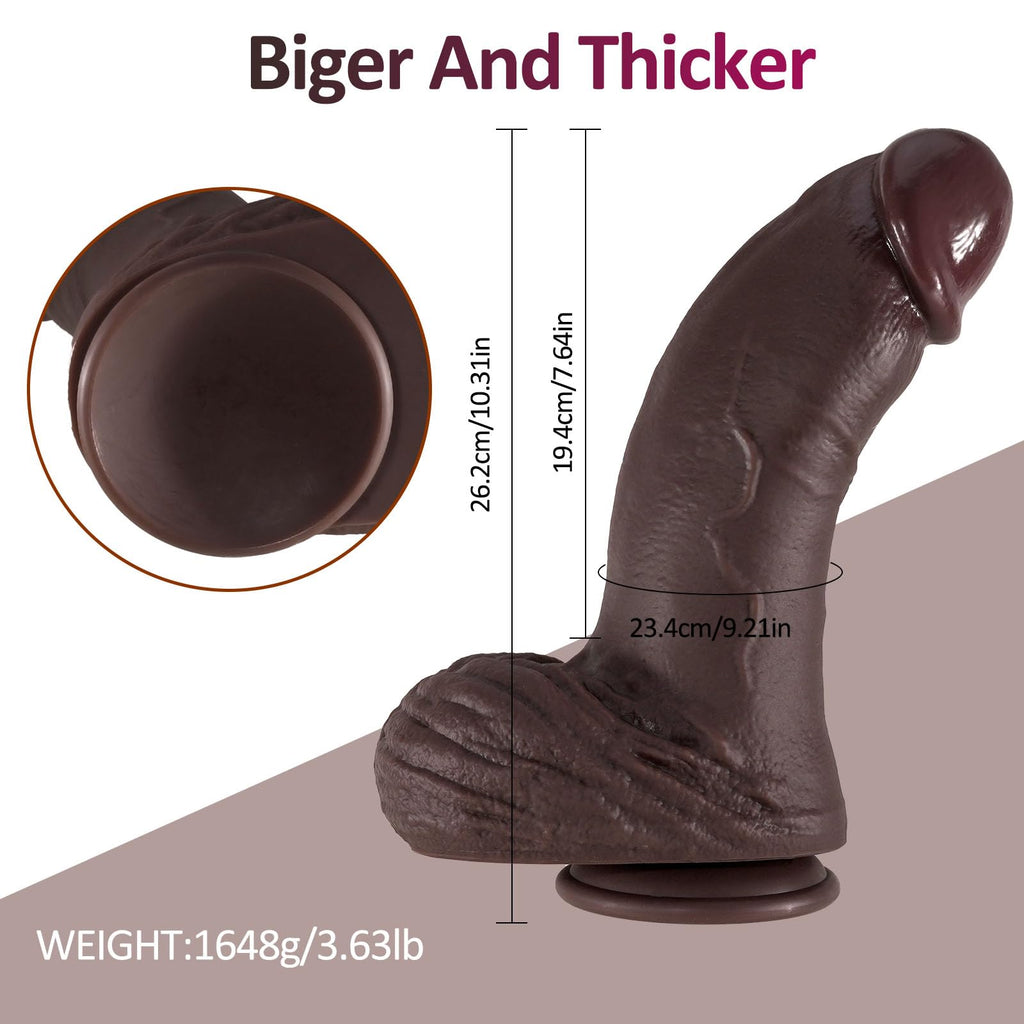 9.21 inch Black Silicone Dildo with Suction Cup R16941