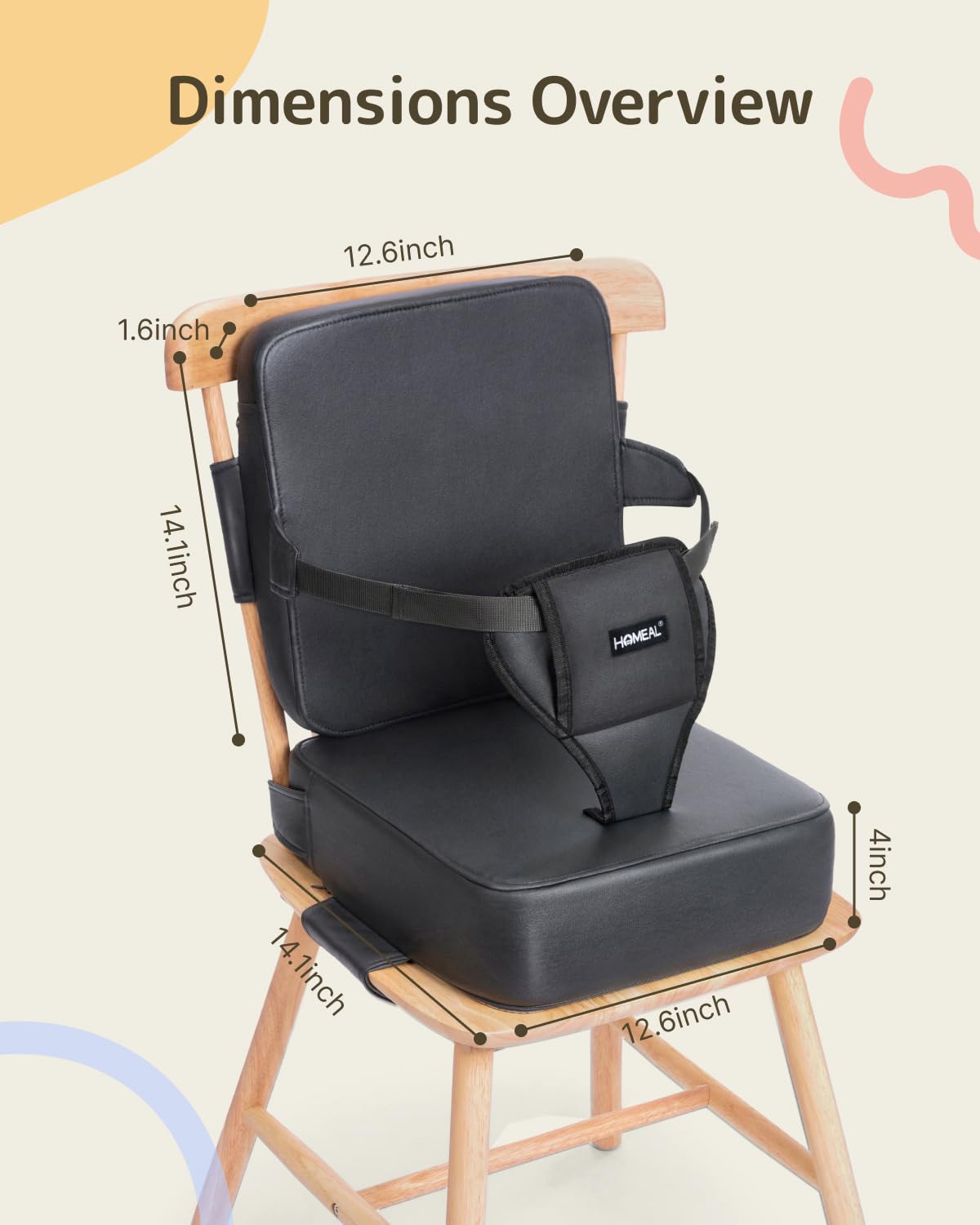 Toddler Booster Seat with Backrest O2641