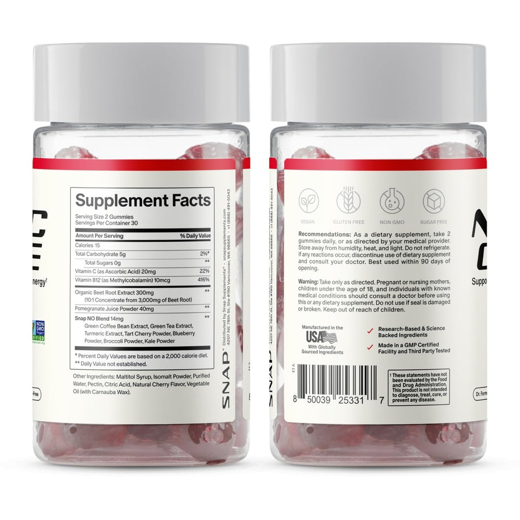 Cherry Beet Root Gummies 60 Count 2-Pack S879341
