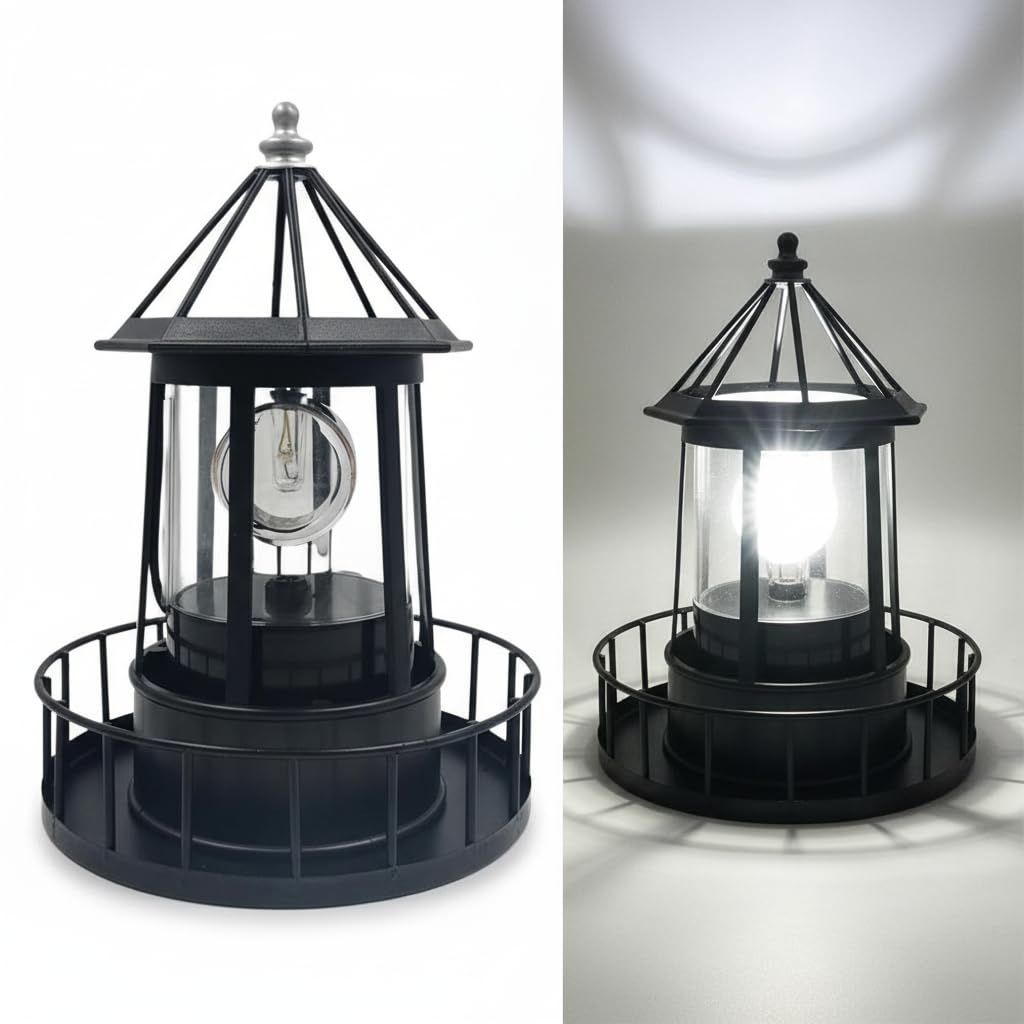 Solar Lighthouse Lamp IP65 Waterproof Outdoor Solar Light W290094