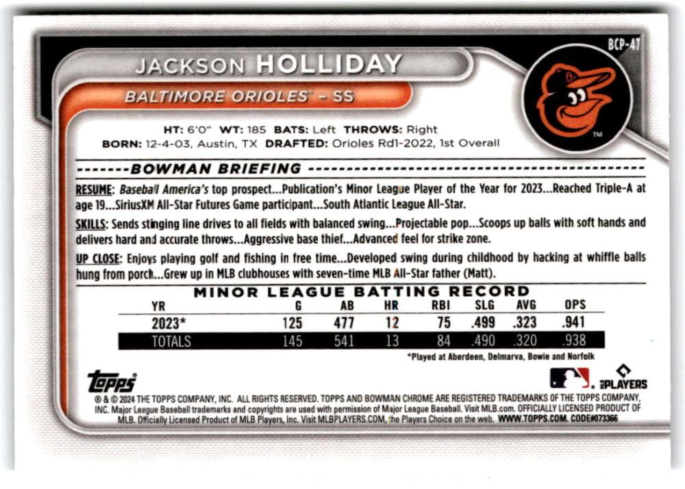 Baseball Trading Card Y679