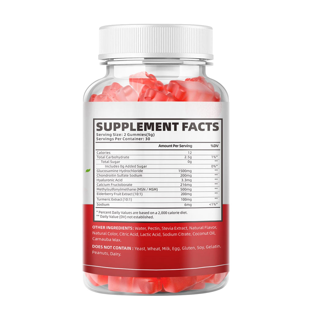 Sugar Free Glucosamine Chondroitin MSM Gummies 60 Count V763