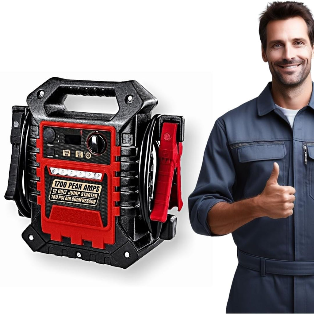 Portable Jump Starter & Power Pack with 150 PSI Air Compressor E4627