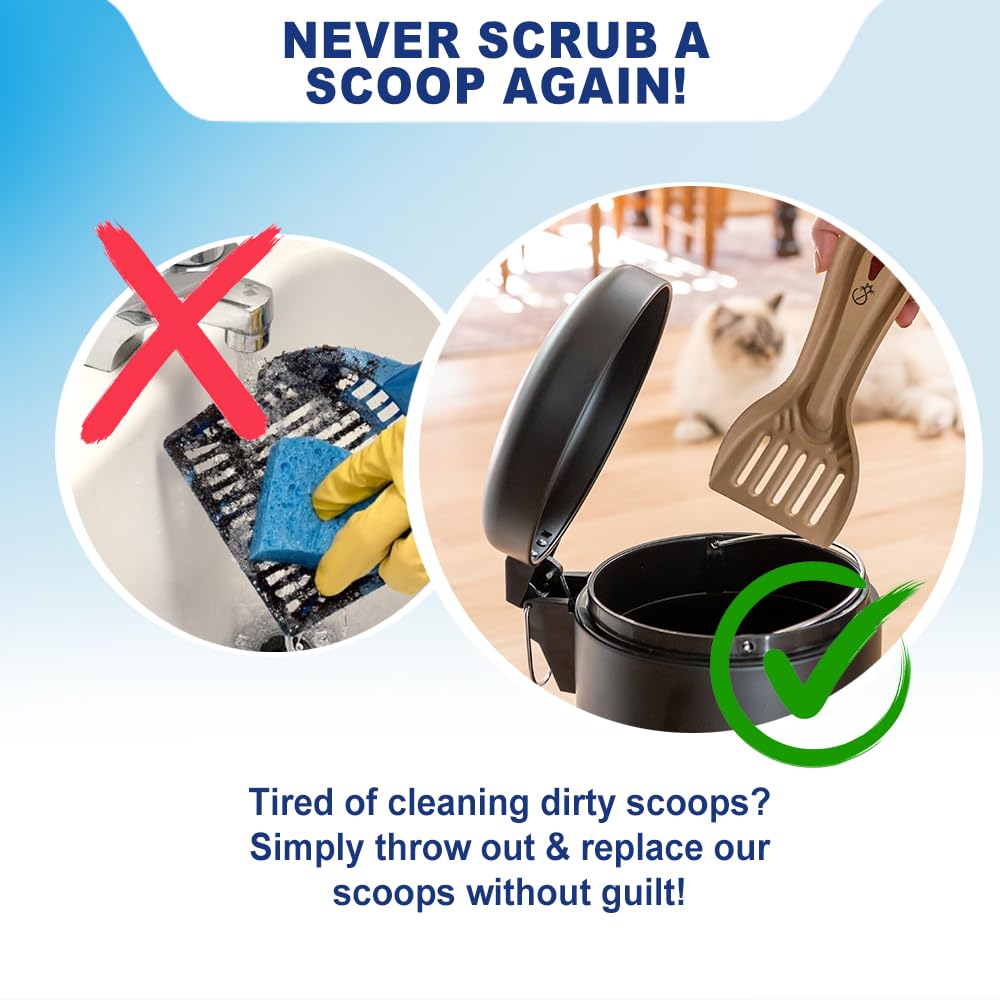 Disposable Cat & Rabbit Litter Scoops 6-Pack O266