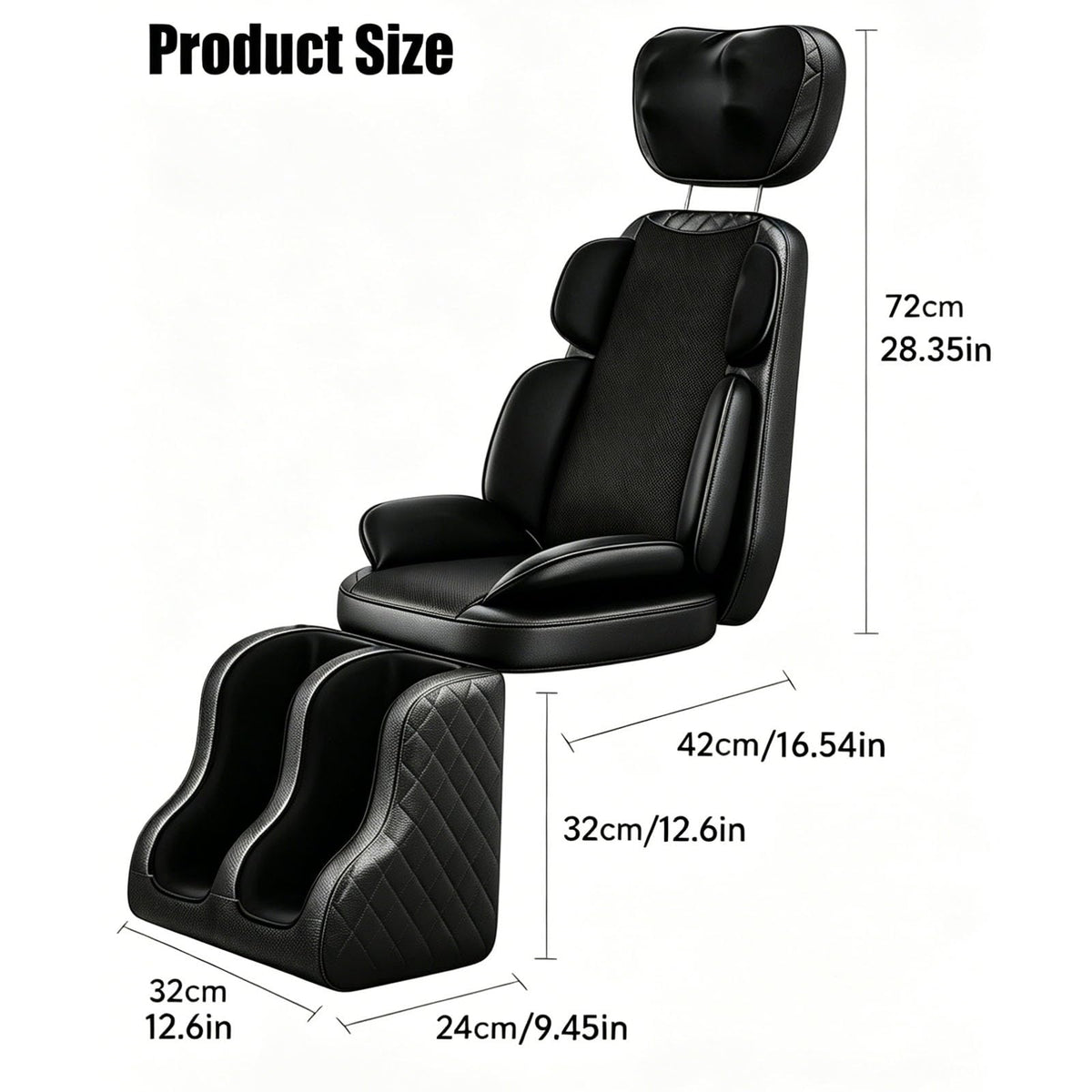 16D Electric Shiatsu Full Body Massage Mat with Foot Massager Z3007