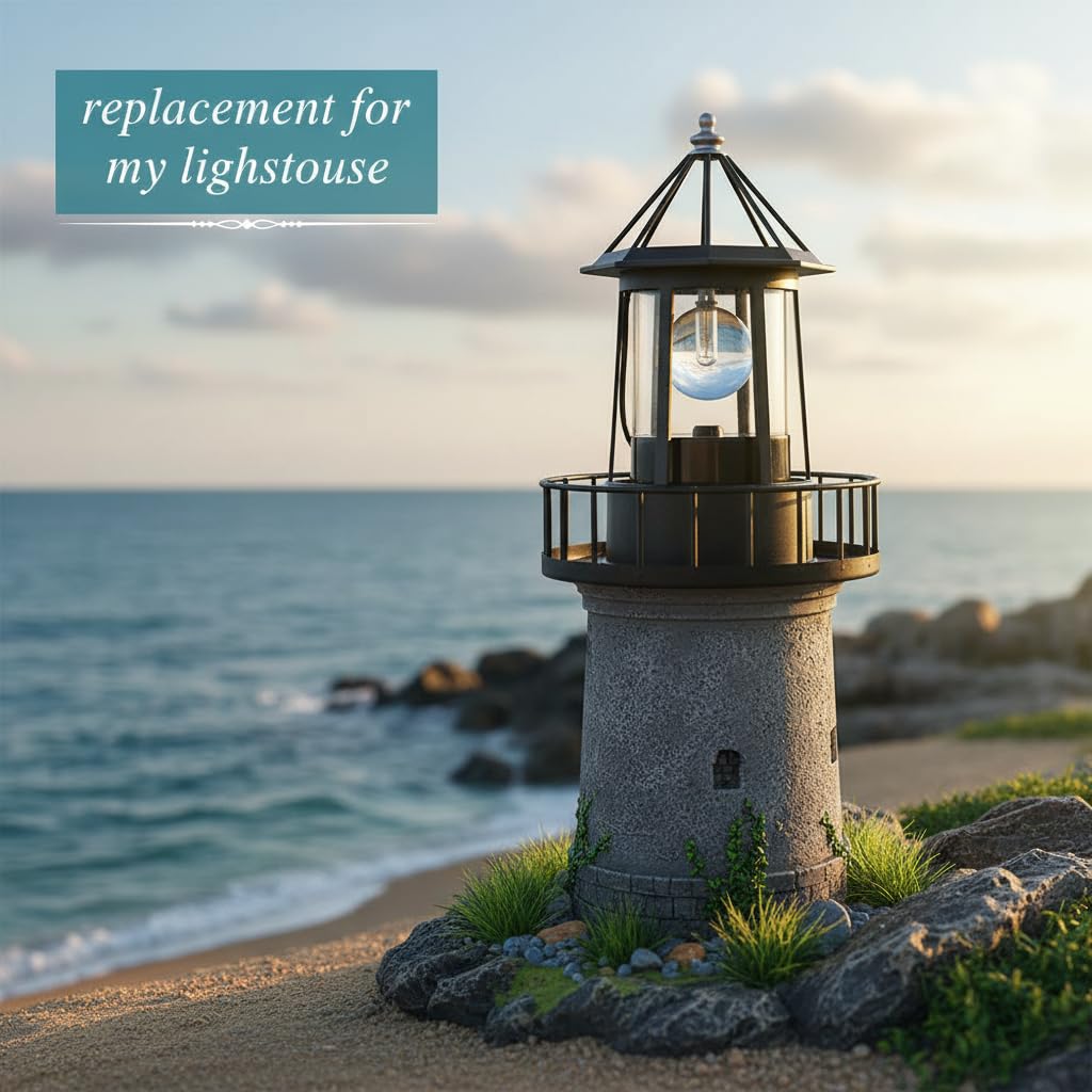 Solar Lighthouse Lamp IP65 Waterproof Outdoor Solar Light W290094