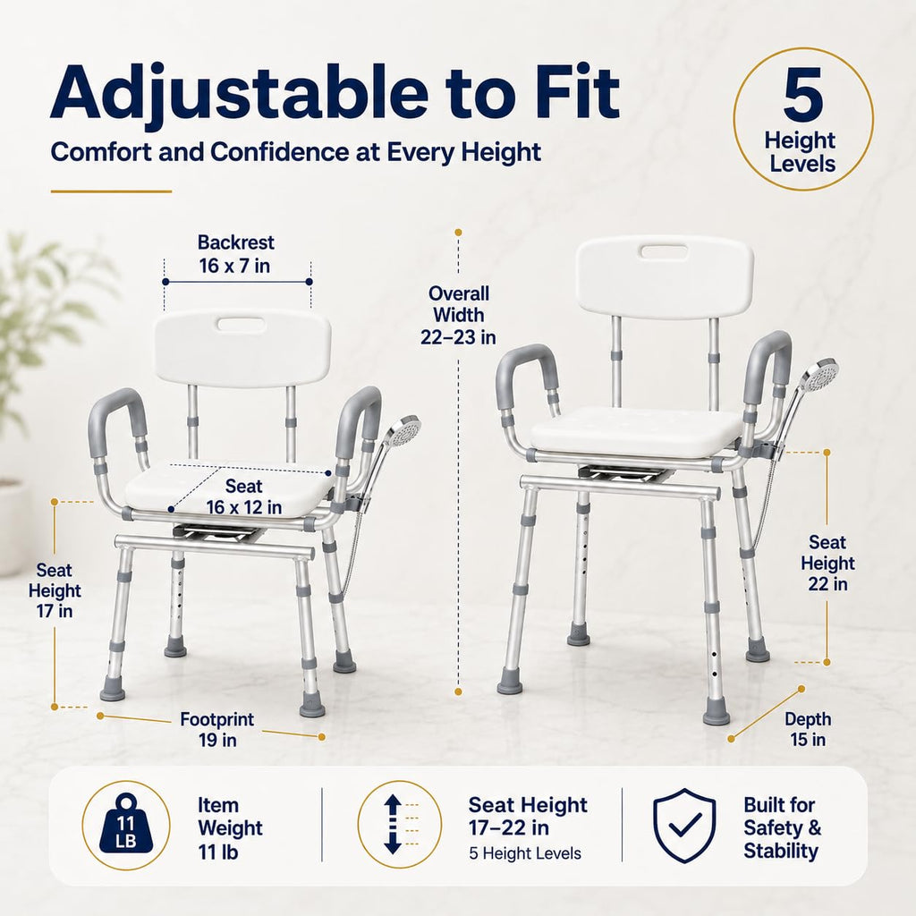 Adjustable Swivel Shower Chair U535120