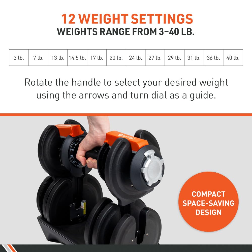 40 Pound Adjustable Dumbbells Y88241