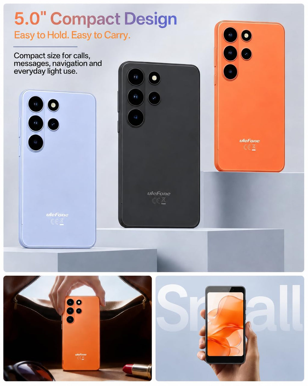 Unlocked 5" Compact 4G Smartphone D398