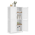 Floor Storage Cabinet with 2 Adjustable Shelves and 4 Doors R1643