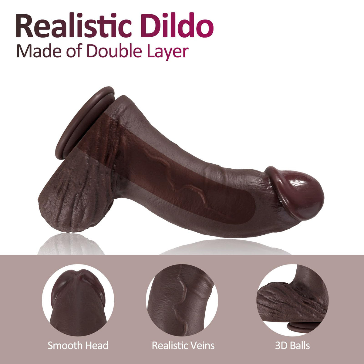 9.21 inch Black Silicone Dildo with Suction Cup R16941