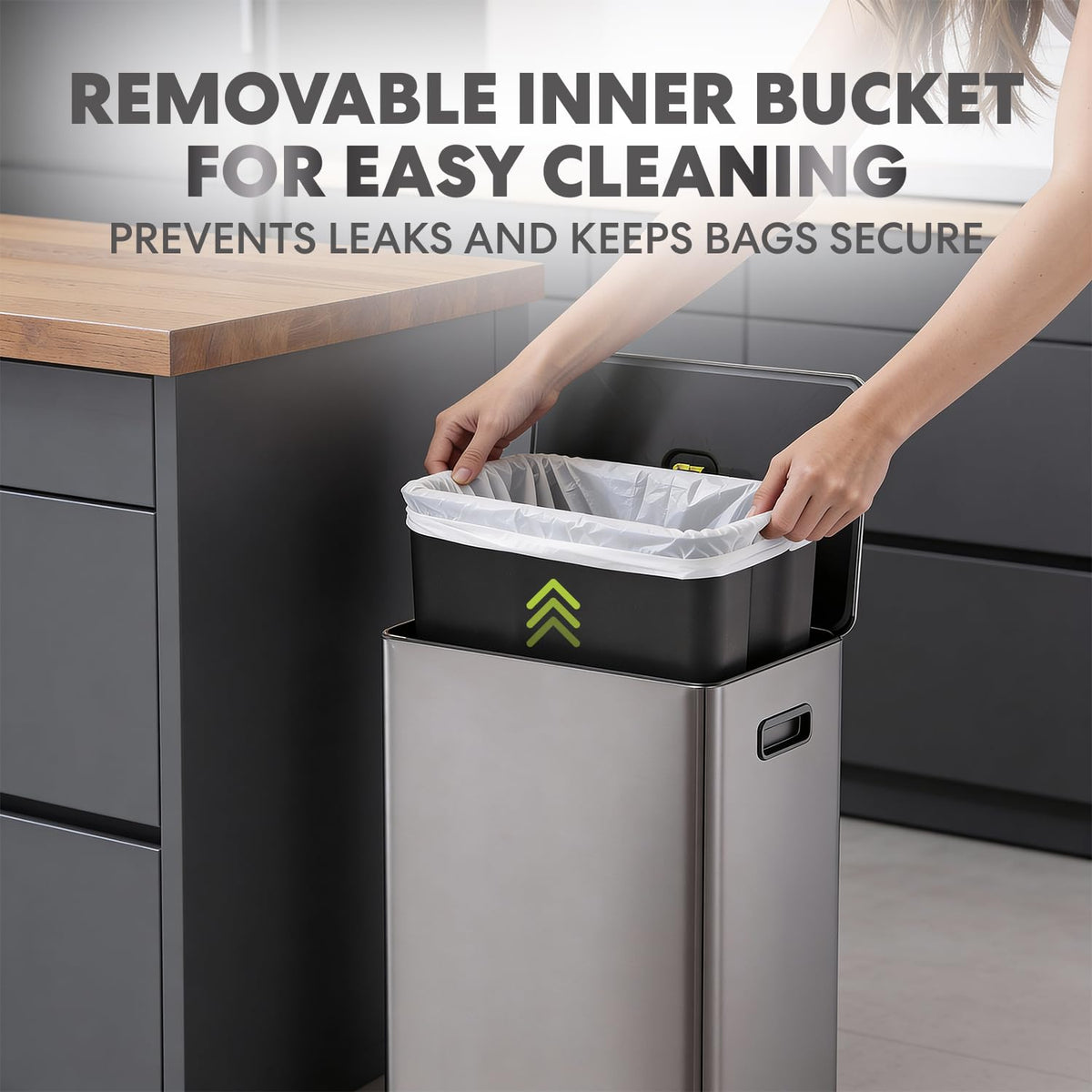 16 Gallon Stainless Steel Step Trash Can A445611