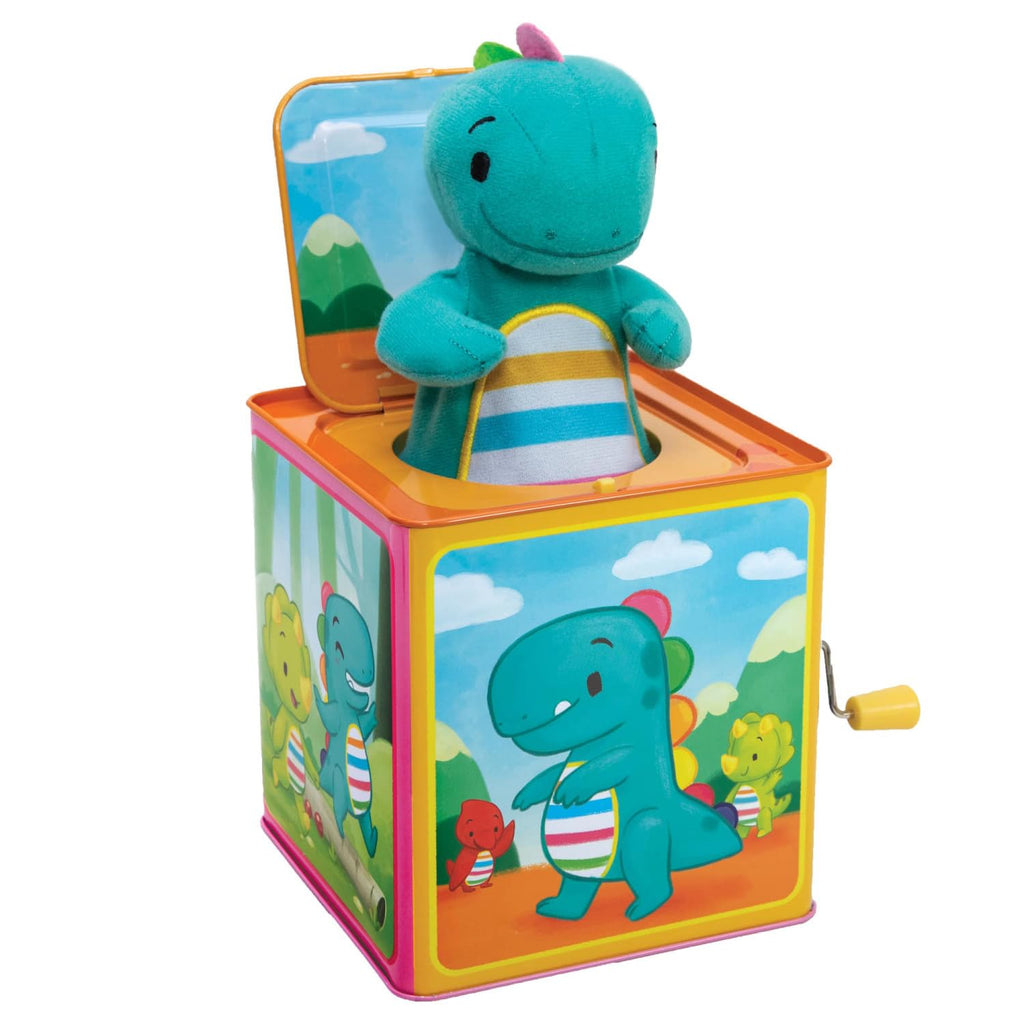 Baby Dino Jack in The Box Tin Musical Popping Toy V890