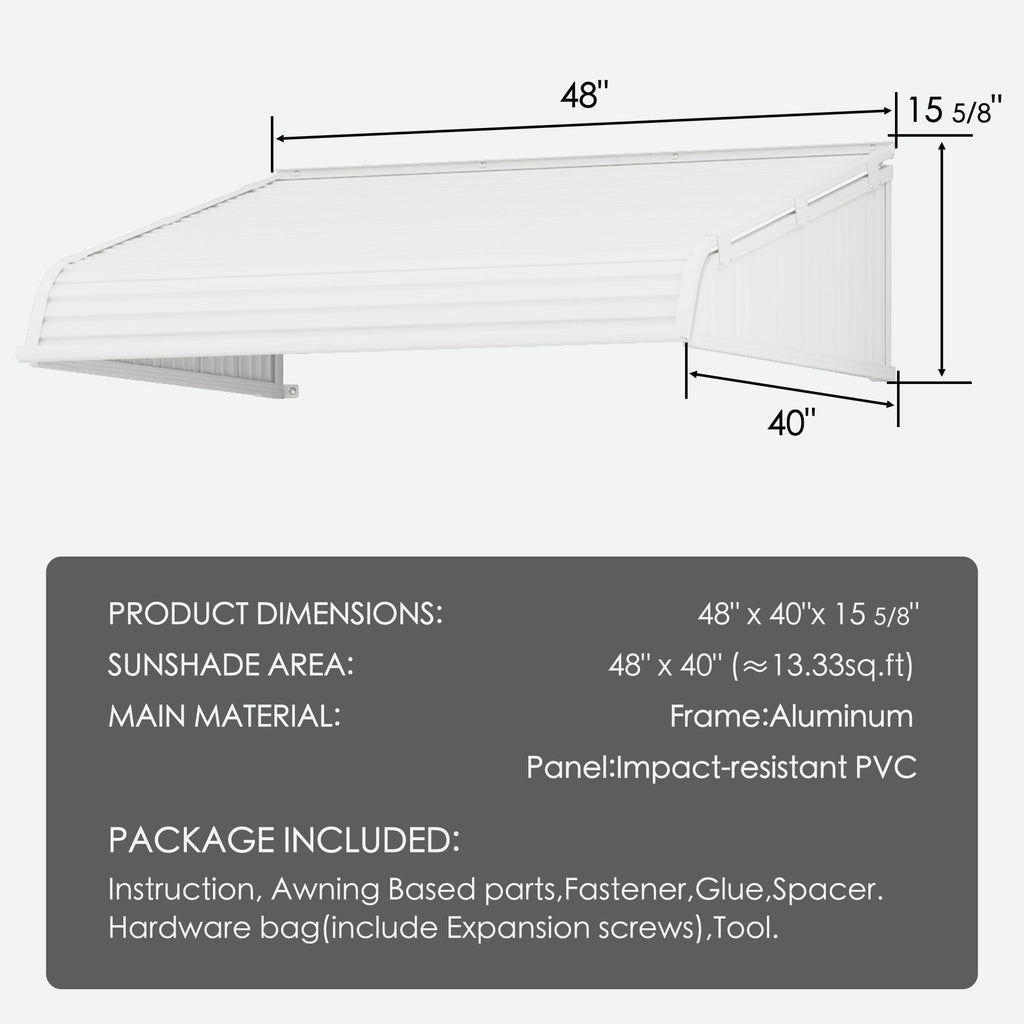 Window Awning with 2 Side Wings V212