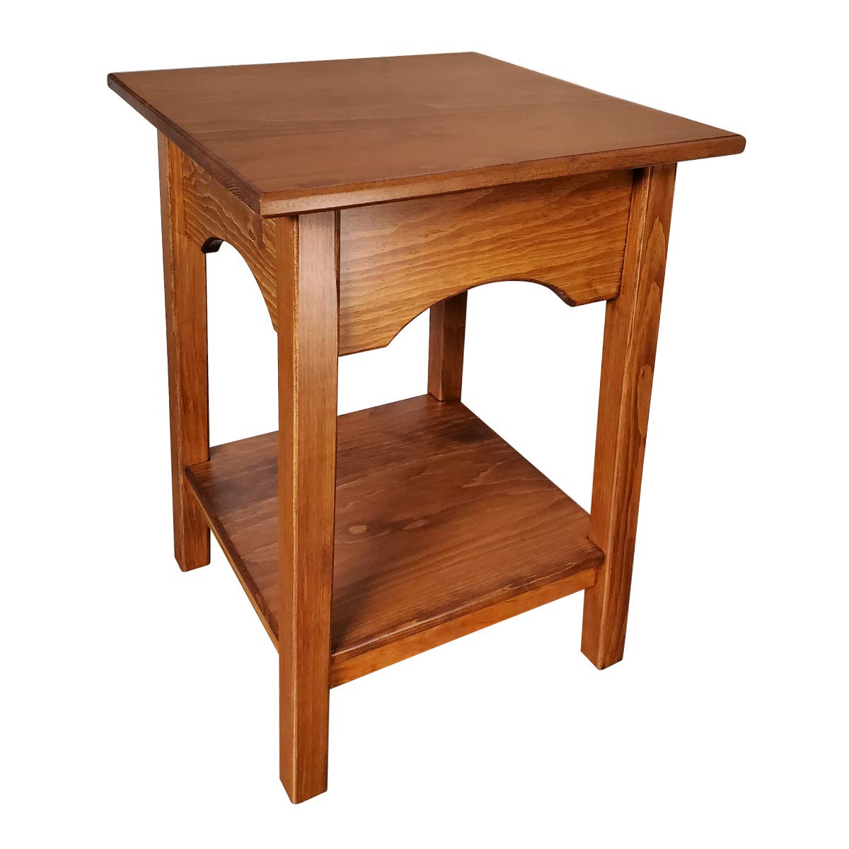 Wooden 2 Tier Square End Table W8234