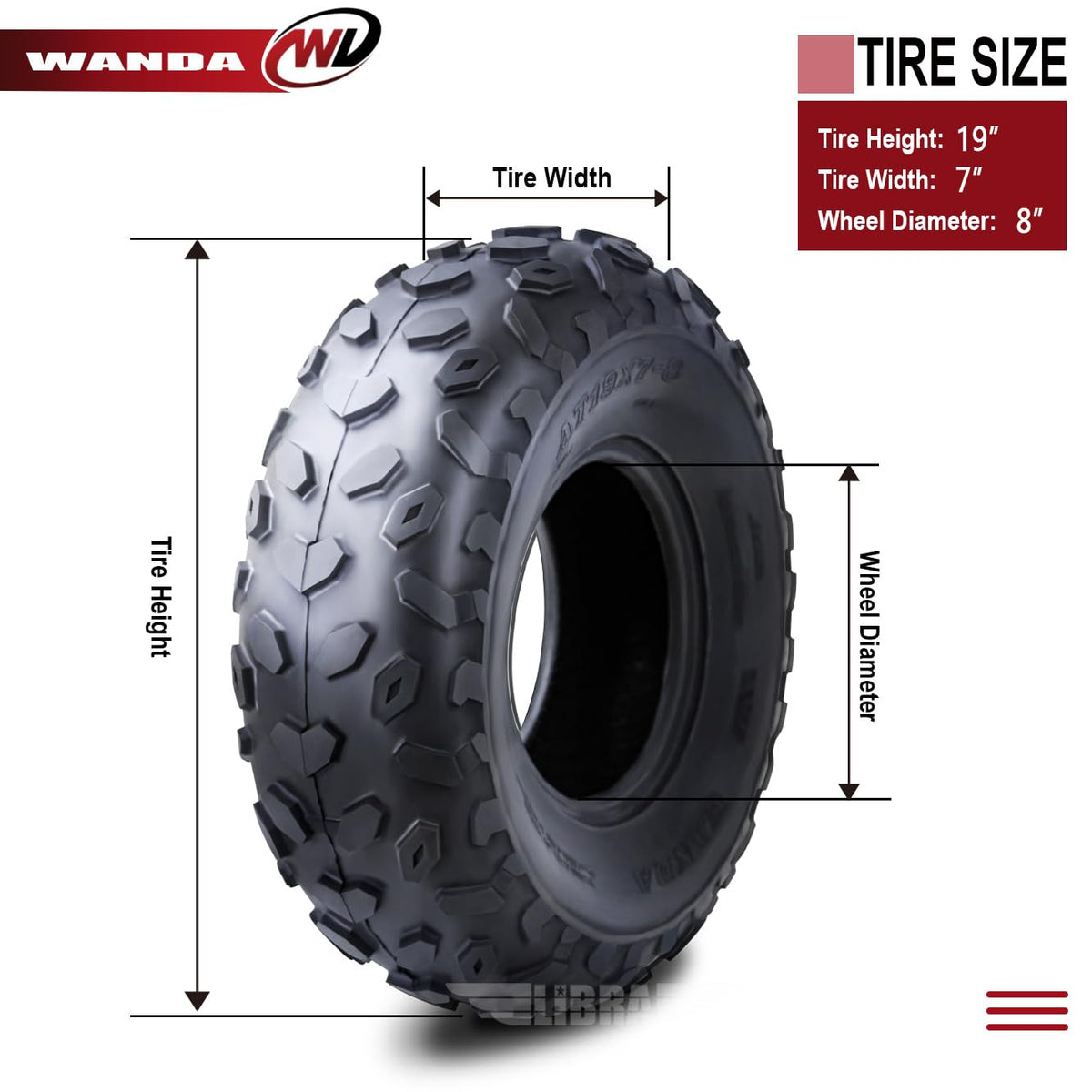 19X7-8 4PR ATV Tires N82824