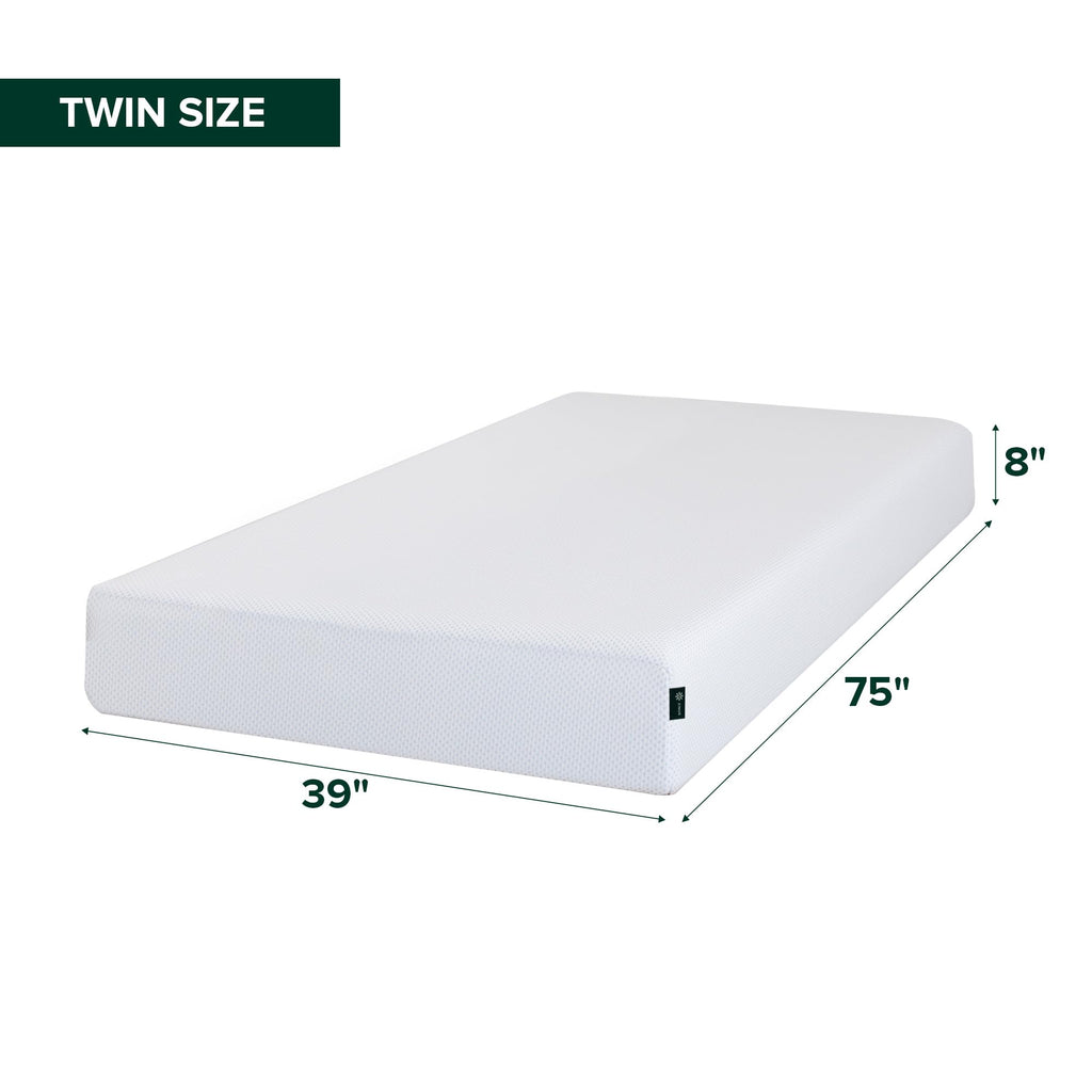 8 Inch Green Tea Cooling Gel Memory Foam Mattress Twin W71780