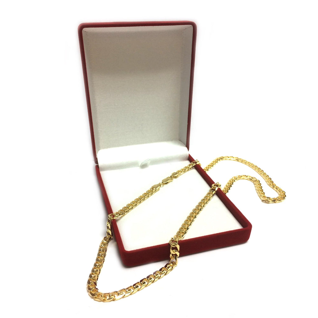 14k Yellow Gold Cuban Link Chain Necklace Q49795