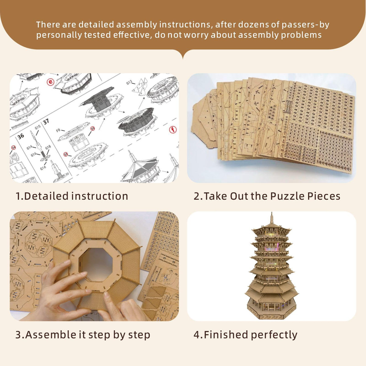 3D Wooden Puzzles 1287 Pieces Q8355