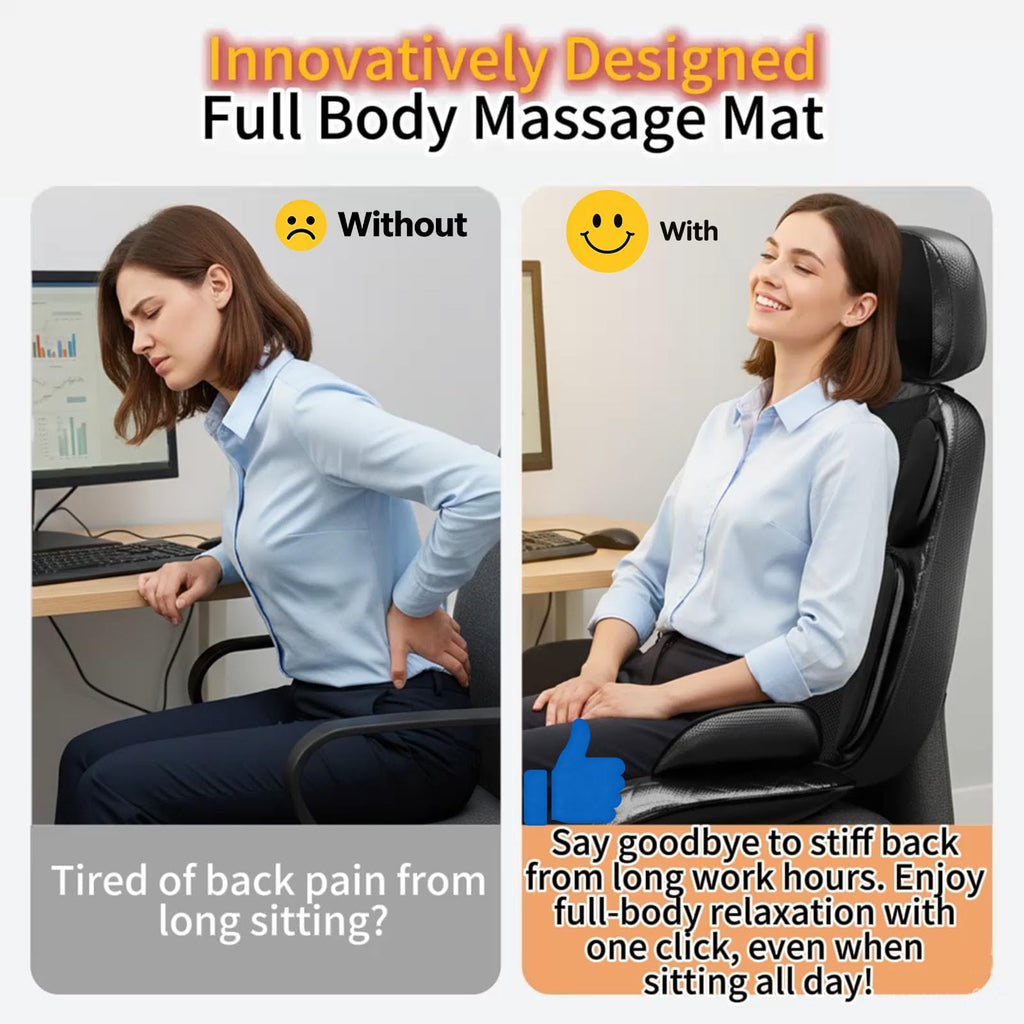 16D Electric Shiatsu Full Body Massage Mat with Foot Massager Z3007