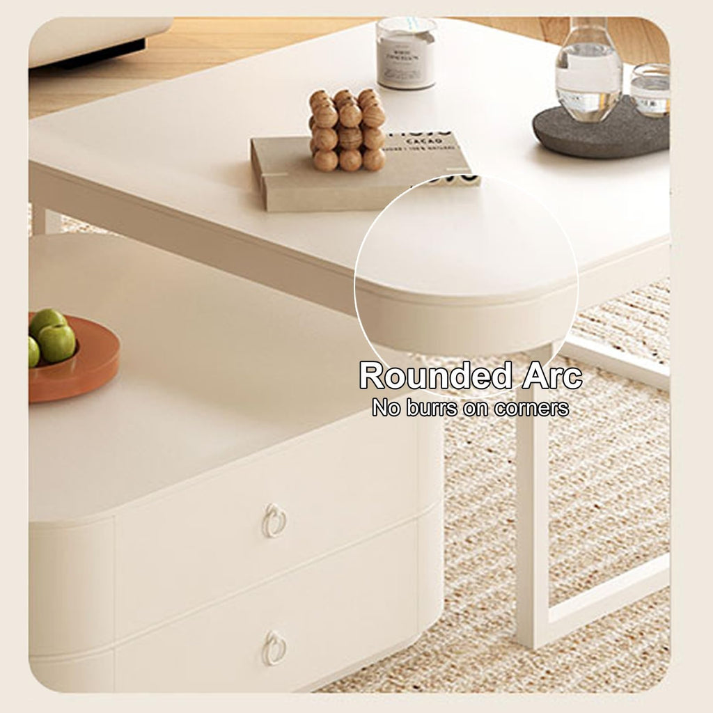 Brown Square Glass Nesting Coffee Table Set of 2 G2968