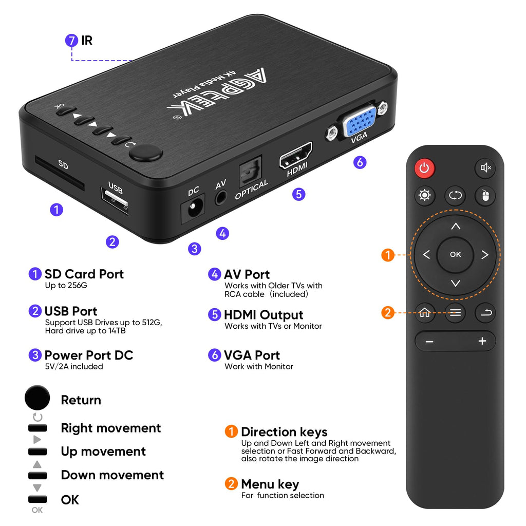 4K HDMI TV Media Player V451