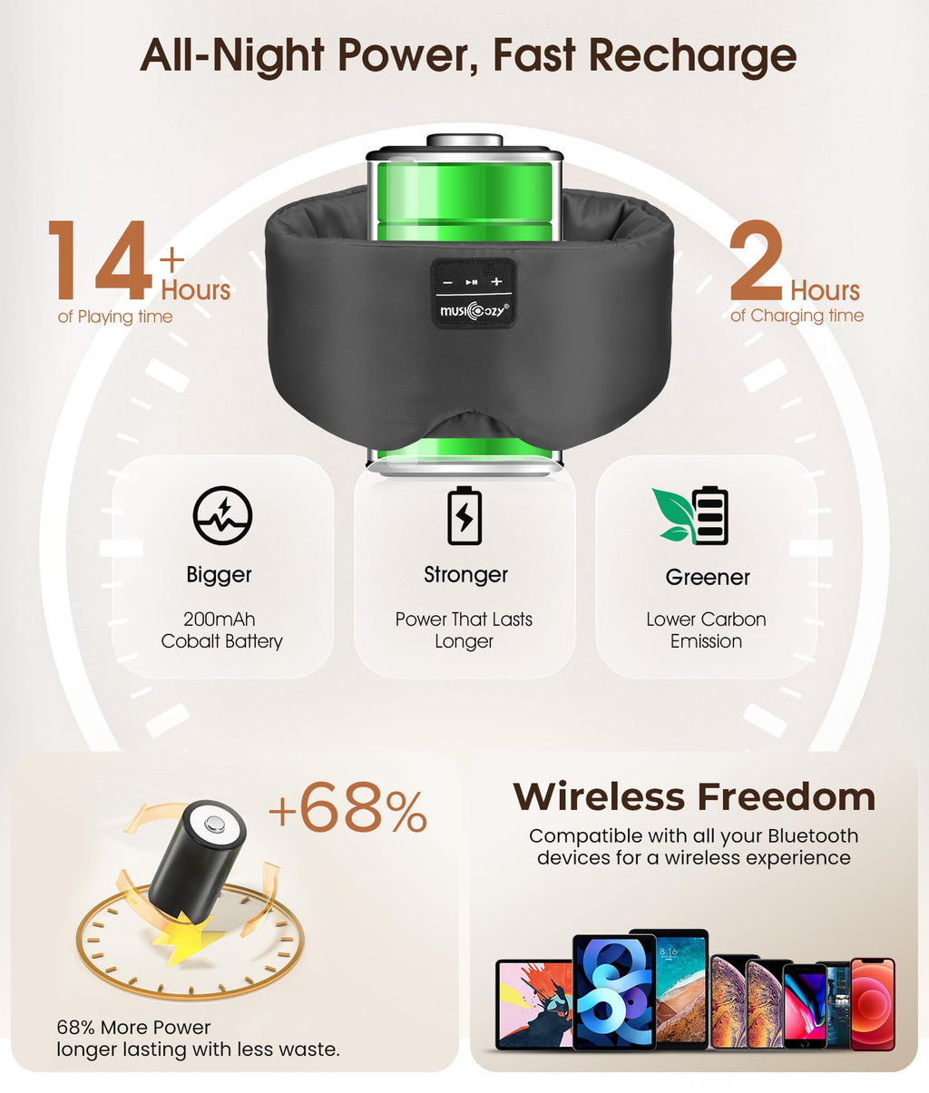Silk Sleep Mask Bluetooth Headphones U3232