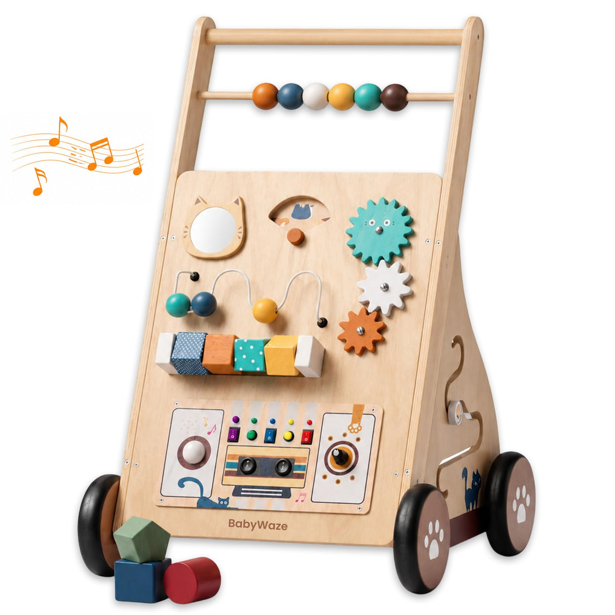 Wooden Baby Walker with Wheels A175