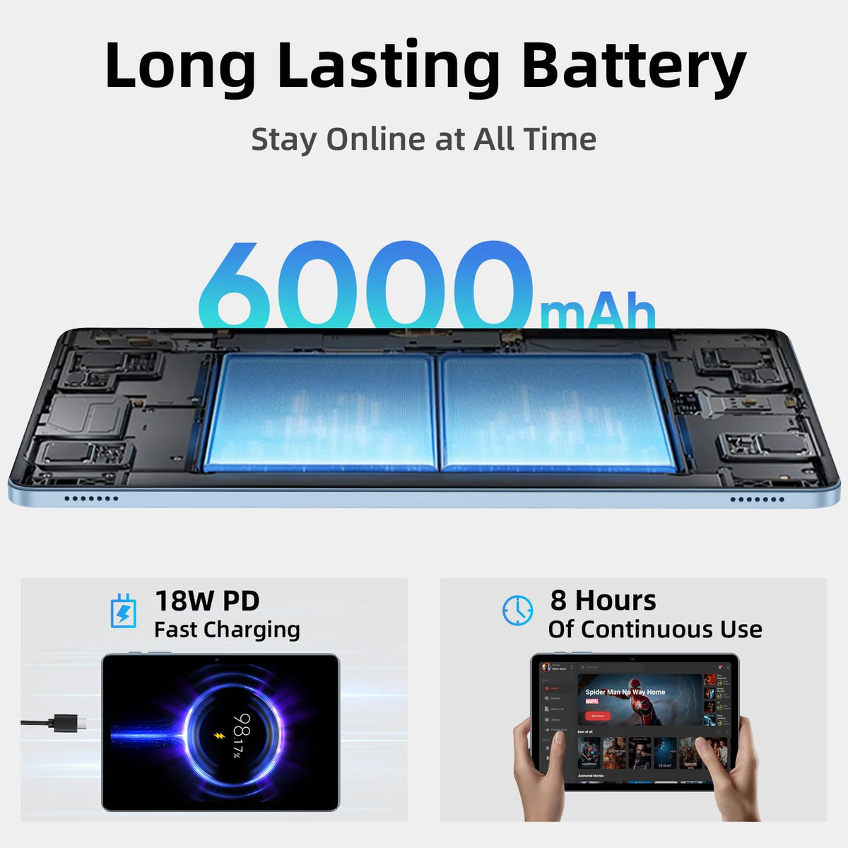 10 Inch Octa-Core Tablet with 24GB RAM 64GB ROM P9901