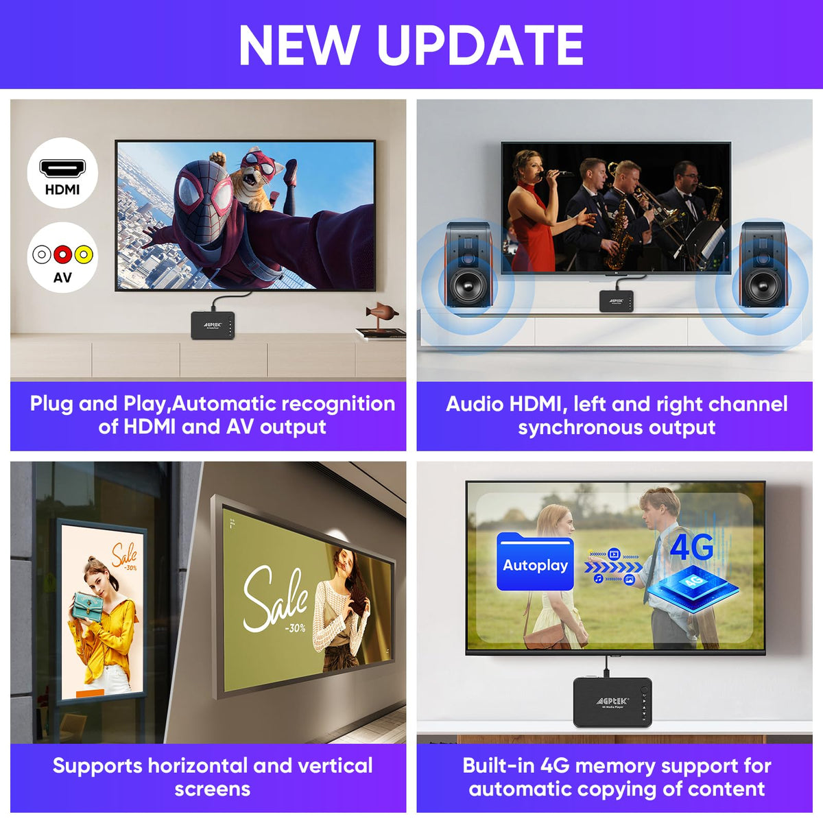 4K HDMI TV Media Player V451
