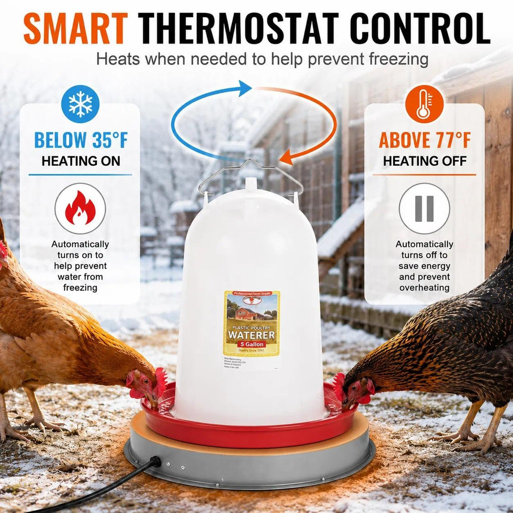 Heated Chicken Waterer 5 Gallon 125W N67248