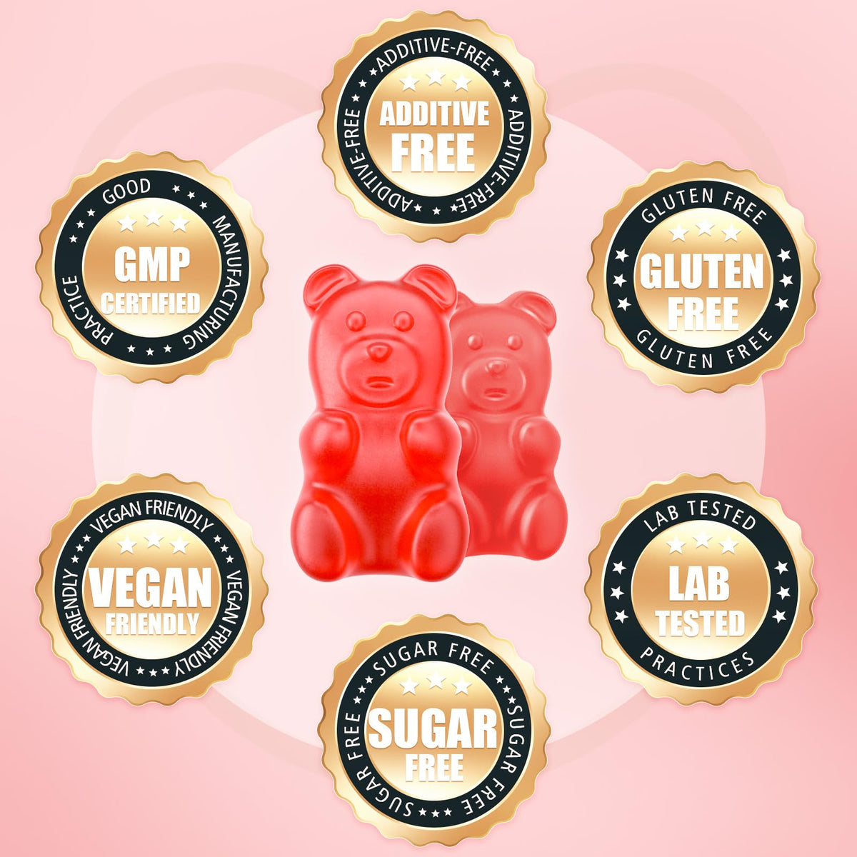 Sugar Free Glucosamine Chondroitin MSM Gummies 60 Count V763
