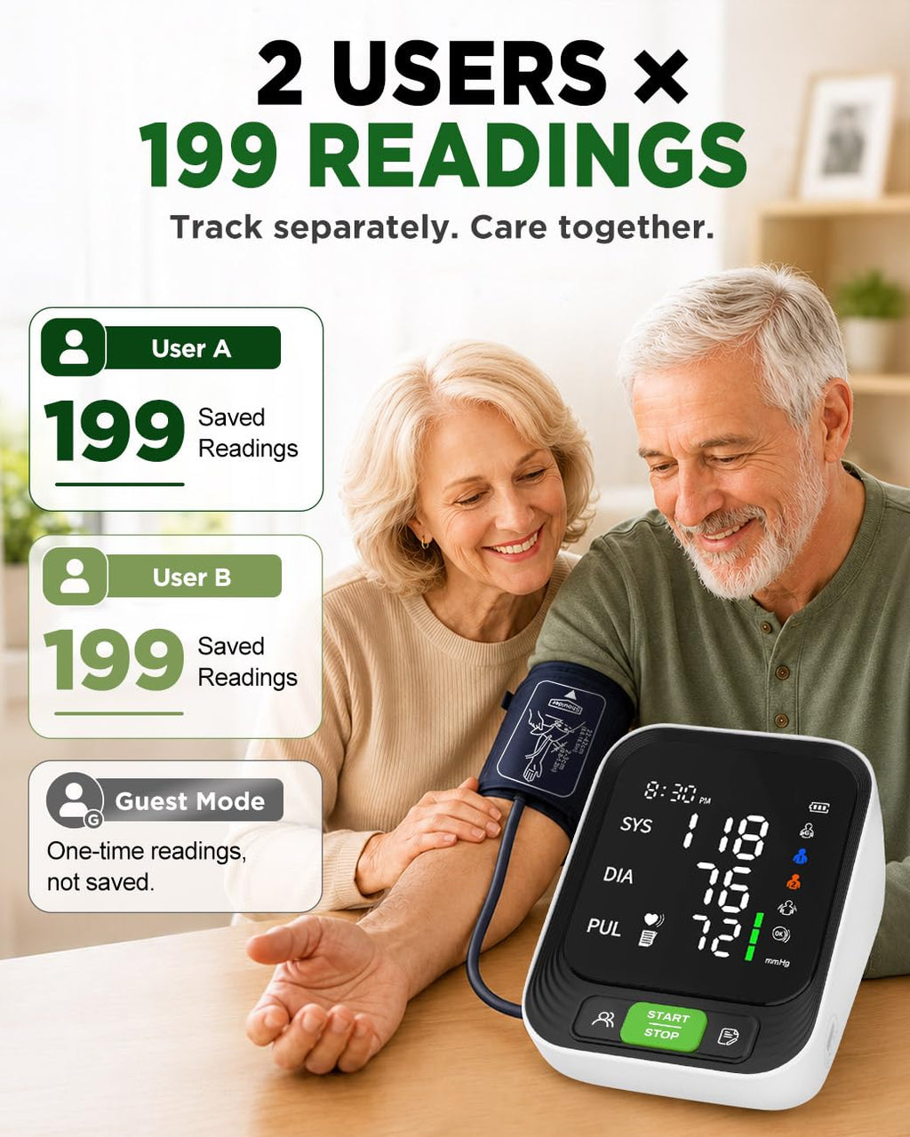 Upper Arm Blood Pressure Monitor with Large Cuff D506