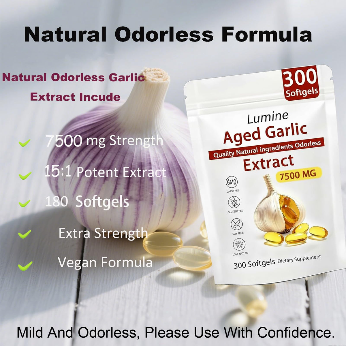 Aged Garlic Extract 300 Softgels E581681