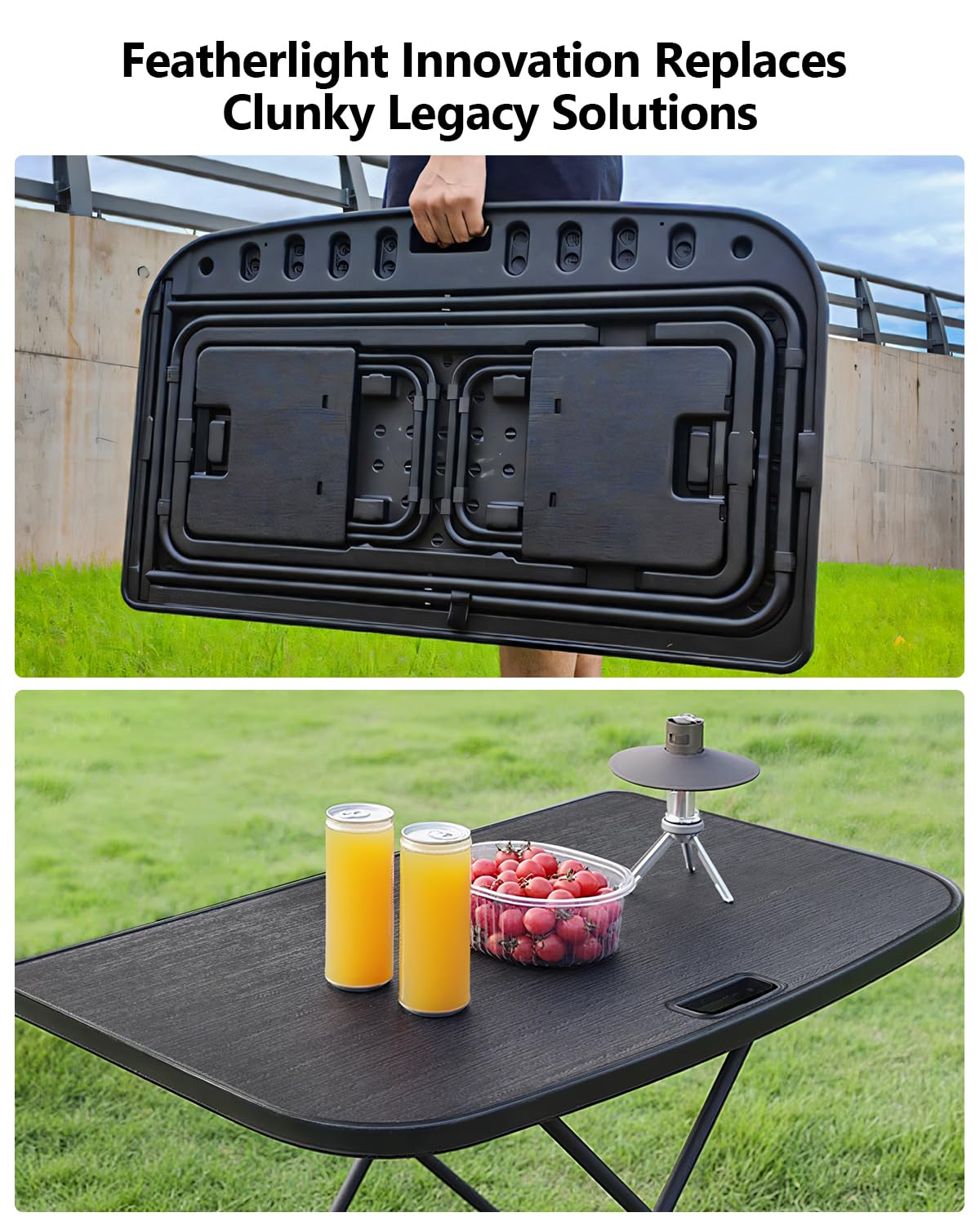 Portable Folding Camping Table with 2 Pack Chair A374