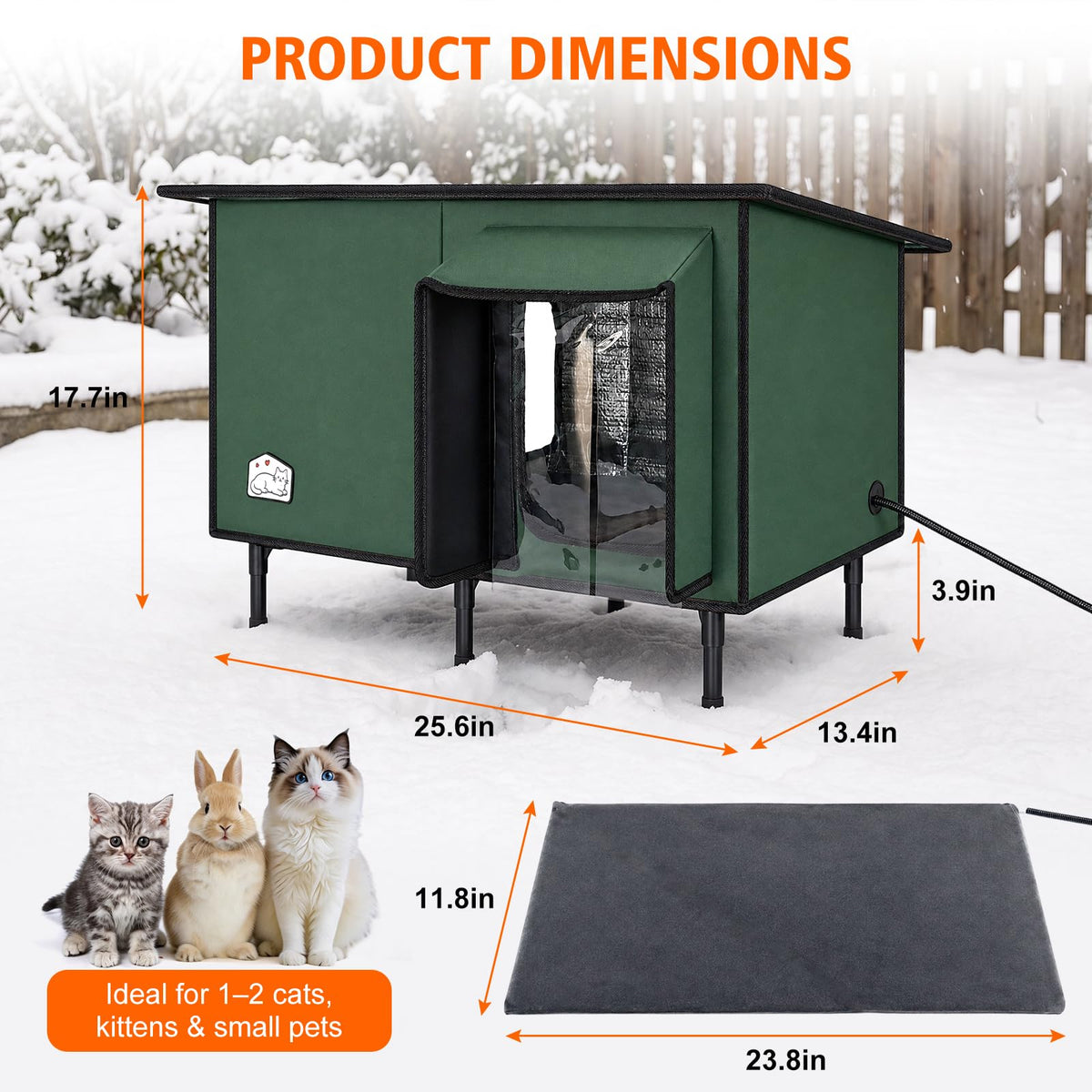 Heated Outdoor Cat House Z887858