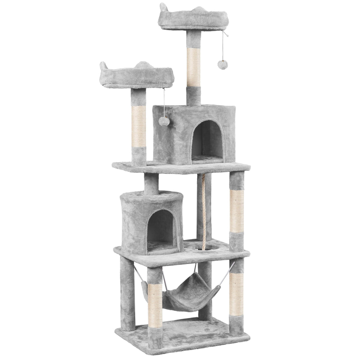 Tall Cat Tree with Condo Scratching Post M227521