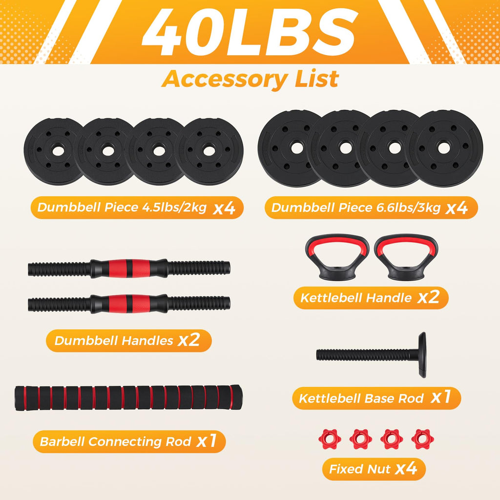 Adjustable Dumbbell Set 20/40/60LBS U370